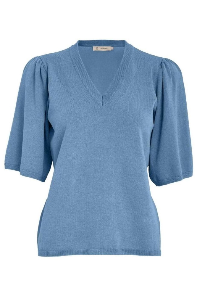 GLENDA SHORT SLEEVE KNIT PC8231 1039 FADED DENIM